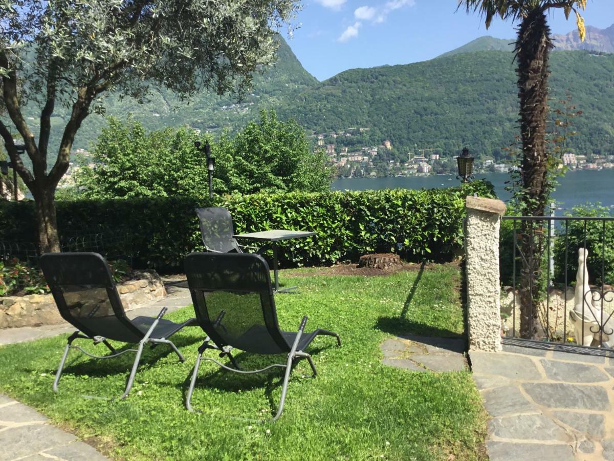 Mon Amour Appartamento In Villa Vista Lago A Lugano-Melide Bagian luar foto